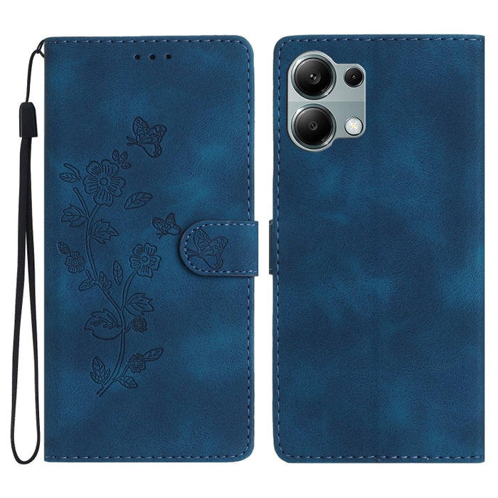 Funda de cuero para teléfono con estampado de flores y mariposas, For Redmi K90 Pro Max/Poco F8 Ultra, For Redmi K90/Poco F8 Pro, For Redmi 15C 5G/4G EU 173mm, For Redmi 15 5G / 4G EU 171mm, For Redmi 15C 5G/4G Global 171mm, For Redmi 15T Pro 5G       ...