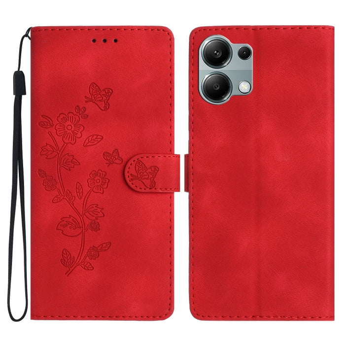 Funda de cuero para teléfono con estampado de flores y mariposas, For Redmi K90 Pro Max/Poco F8 Ultra, For Redmi K90/Poco F8 Pro, For Redmi 15C 5G/4G EU 173mm, For Redmi 15 5G / 4G EU 171mm, For Redmi 15C 5G/4G Global 171mm, For Redmi 15T Pro 5G       ...