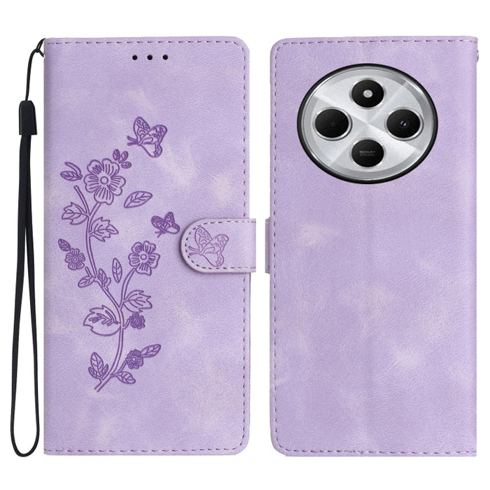 Funda de cuero para teléfono con estampado de flores y mariposas, For Redmi K90 Pro Max/Poco F8 Ultra, For Redmi K90/Poco F8 Pro, For Redmi 15C 5G/4G EU 173mm, For Redmi 15 5G / 4G EU 171mm, For Redmi 15C 5G/4G Global 171mm, For Redmi 15T Pro 5G       ...