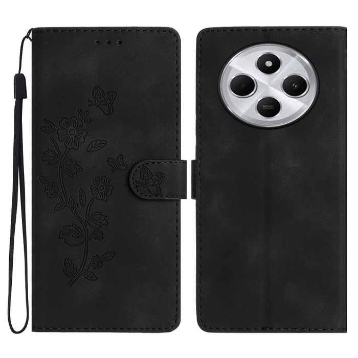 Funda de cuero para teléfono con estampado de flores y mariposas, For Redmi K90 Pro Max/Poco F8 Ultra, For Redmi K90/Poco F8 Pro, For Redmi 15C 5G/4G EU 173mm, For Redmi 15 5G / 4G EU 171mm, For Redmi 15C 5G/4G Global 171mm, For Redmi 15T Pro 5G       ...