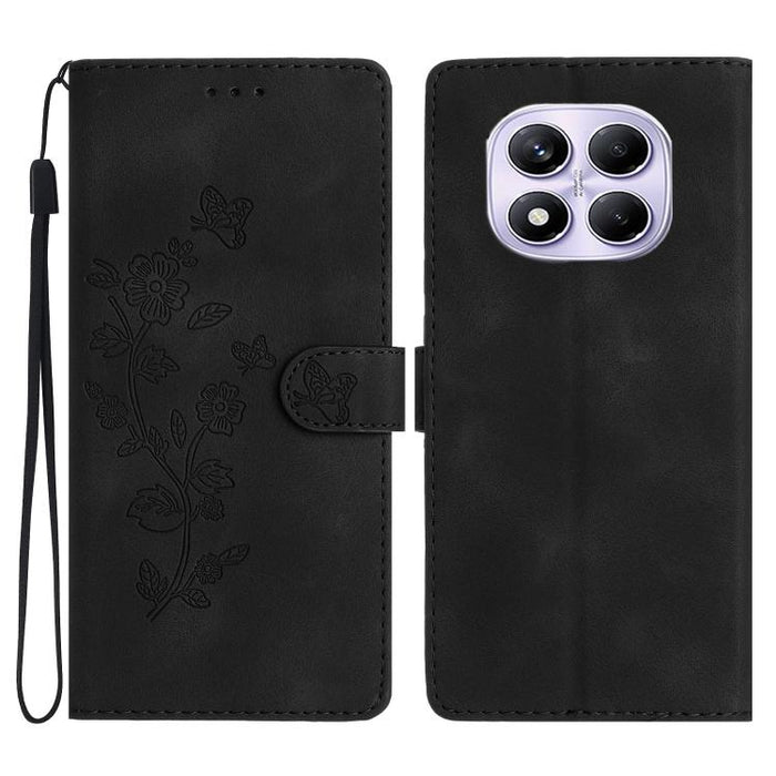 Funda de cuero para teléfono con estampado de flores y mariposas, For Redmi K90 Pro Max/Poco F8 Ultra, For Redmi K90/Poco F8 Pro, For Redmi 15C 5G/4G EU 173mm, For Redmi 15 5G / 4G EU 171mm, For Redmi 15C 5G/4G Global 171mm, For Redmi 15T Pro 5G       ...