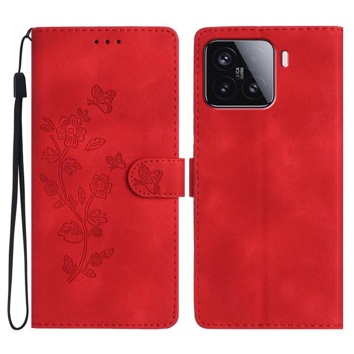 Funda de cuero para teléfono con estampado de flores y mariposas, For Redmi K90 Pro Max/Poco F8 Ultra, For Redmi K90/Poco F8 Pro, For Redmi 15C 5G/4G EU 173mm, For Redmi 15 5G / 4G EU 171mm, For Redmi 15C 5G/4G Global 171mm, For Redmi 15T Pro 5G       ...
