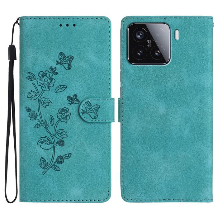 Funda de cuero para teléfono con estampado de flores y mariposas, For Redmi K90 Pro Max/Poco F8 Ultra, For Redmi K90/Poco F8 Pro, For Redmi 15C 5G/4G EU 173mm, For Redmi 15 5G / 4G EU 171mm, For Redmi 15C 5G/4G Global 171mm, For Redmi 15T Pro 5G       ...