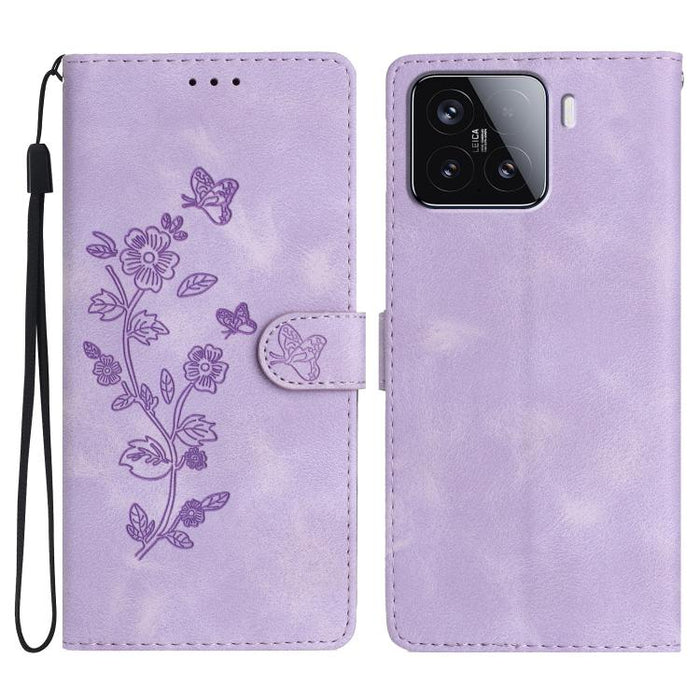 Funda de cuero para teléfono con estampado de flores y mariposas, For Redmi K90 Pro Max/Poco F8 Ultra, For Redmi K90/Poco F8 Pro, For Redmi 15C 5G/4G EU 173mm, For Redmi 15 5G / 4G EU 171mm, For Redmi 15C 5G/4G Global 171mm, For Redmi 15T Pro 5G       ...
