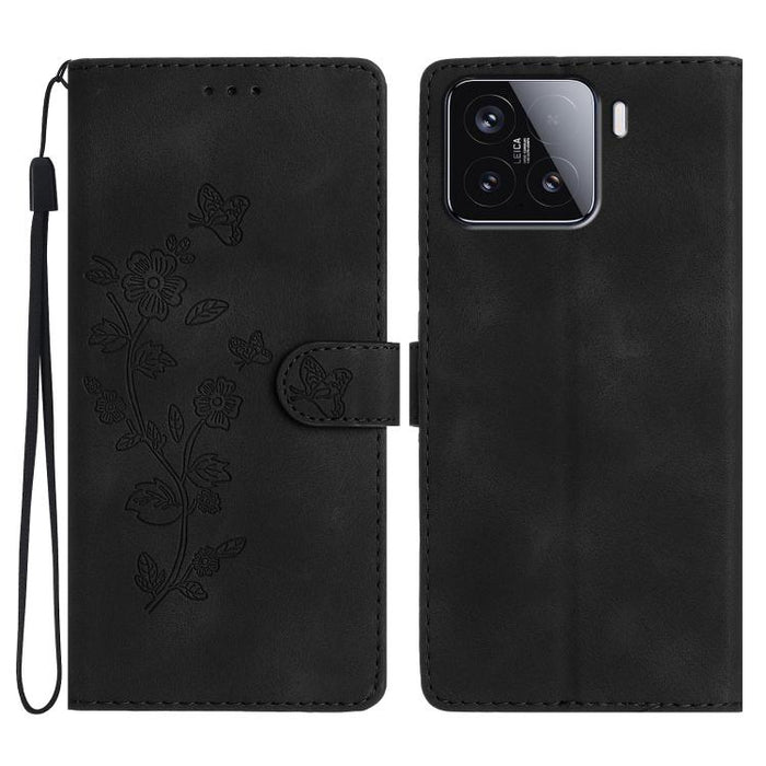 Funda de cuero para teléfono con estampado de flores y mariposas, For Redmi K90 Pro Max/Poco F8 Ultra, For Redmi K90/Poco F8 Pro, For Redmi 15C 5G/4G EU 173mm, For Redmi 15 5G / 4G EU 171mm, For Redmi 15C 5G/4G Global 171mm, For Redmi 15T Pro 5G       ...