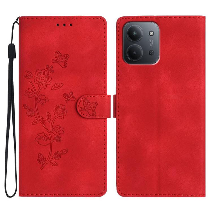 Funda de cuero para teléfono con estampado de flores y mariposas, For Redmi K90 Pro Max/Poco F8 Ultra, For Redmi K90/Poco F8 Pro, For Redmi 15C 5G/4G EU 173mm, For Redmi 15 5G / 4G EU 171mm, For Redmi 15C 5G/4G Global 171mm, For Redmi 15T Pro 5G       ...