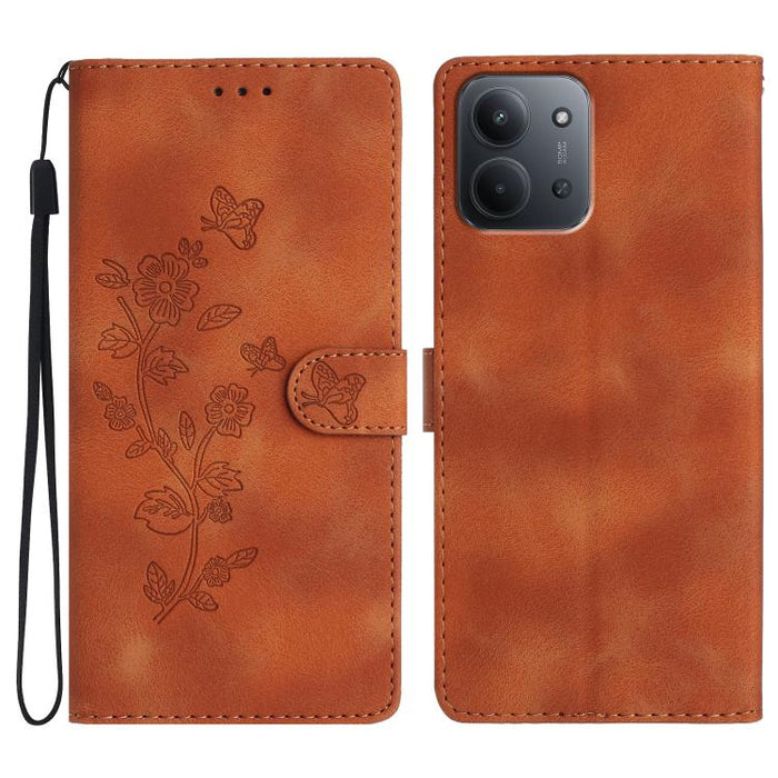 Funda de cuero para teléfono con estampado de flores y mariposas, For Redmi K90 Pro Max/Poco F8 Ultra, For Redmi K90/Poco F8 Pro, For Redmi 15C 5G/4G EU 173mm, For Redmi 15 5G / 4G EU 171mm, For Redmi 15C 5G/4G Global 171mm, For Redmi 15T Pro 5G       ...