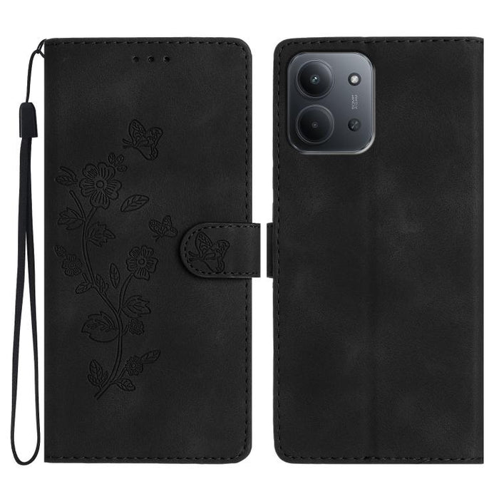 Funda de cuero para teléfono con estampado de flores y mariposas, For Redmi K90 Pro Max/Poco F8 Ultra, For Redmi K90/Poco F8 Pro, For Redmi 15C 5G/4G EU 173mm, For Redmi 15 5G / 4G EU 171mm, For Redmi 15C 5G/4G Global 171mm, For Redmi 15T Pro 5G       ...