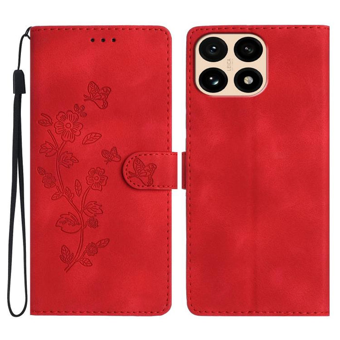 Funda de cuero para teléfono con estampado de flores y mariposas, For Redmi K90 Pro Max/Poco F8 Ultra, For Redmi K90/Poco F8 Pro, For Redmi 15C 5G/4G EU 173mm, For Redmi 15 5G / 4G EU 171mm, For Redmi 15C 5G/4G Global 171mm, For Redmi 15T Pro 5G       ...