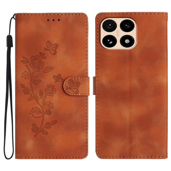 Funda de cuero para teléfono con estampado de flores y mariposas, For Redmi K90 Pro Max/Poco F8 Ultra, For Redmi K90/Poco F8 Pro, For Redmi 15C 5G/4G EU 173mm, For Redmi 15 5G / 4G EU 171mm, For Redmi 15C 5G/4G Global 171mm, For Redmi 15T Pro 5G       ...