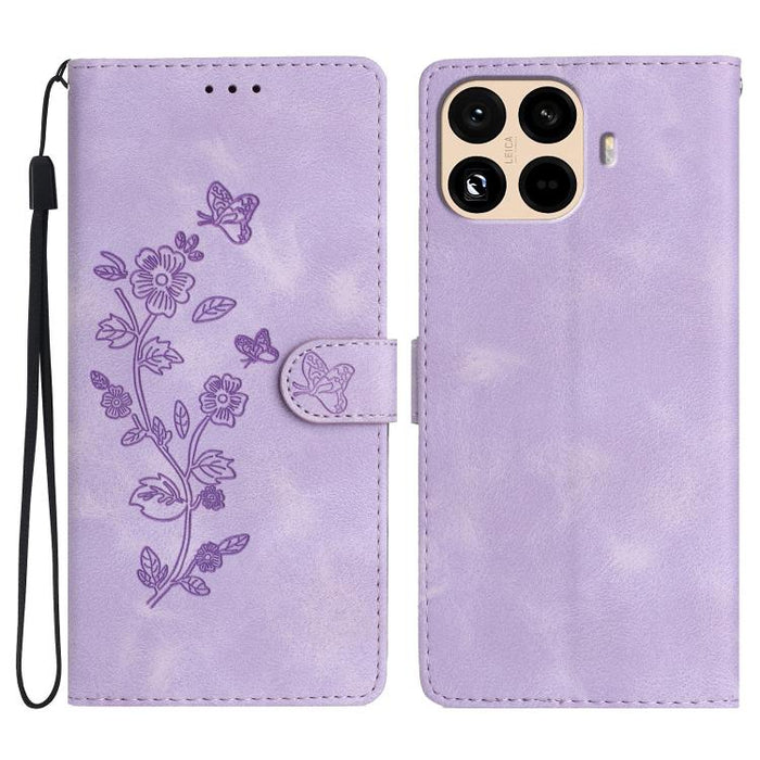 Funda de cuero para teléfono con estampado de flores y mariposas, For Redmi K90 Pro Max/Poco F8 Ultra, For Redmi K90/Poco F8 Pro, For Redmi 15C 5G/4G EU 173mm, For Redmi 15 5G / 4G EU 171mm, For Redmi 15C 5G/4G Global 171mm, For Redmi 15T Pro 5G       ...