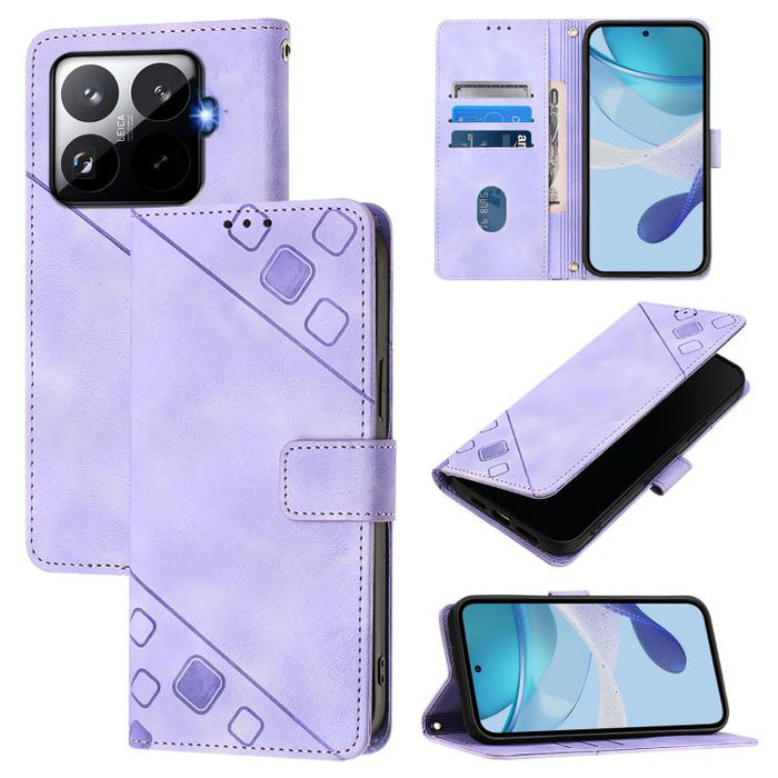 Funda para teléfono de piel con relieve y tacto agradable al tacto, For Xiaomi Poco M7 4G 169mm, For Xiaomi 15T Pro 5G, For Xiaomi 15T 5G, For Xiaomi Civi 5 Pro 5G, For Xiaomi 15S Pro 5G, For Xiaomi Poco M7 5G / C75 4G, For Xiaomi Poco X7 5G           ...