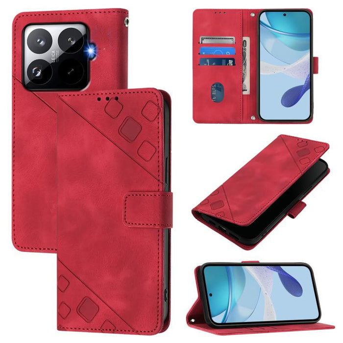 Funda para teléfono de piel con relieve y tacto agradable al tacto, For Xiaomi Poco M7 4G 169mm, For Xiaomi 15T Pro 5G, For Xiaomi 15T 5G, For Xiaomi Civi 5 Pro 5G, For Xiaomi 15S Pro 5G, For Xiaomi Poco M7 5G / C75 4G, For Xiaomi Poco X7 5G           ...