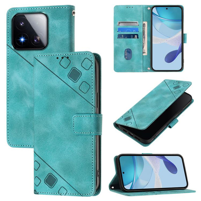 Funda para teléfono de piel con relieve y tacto agradable al tacto, For Xiaomi Poco M7 4G 169mm, For Xiaomi 15T Pro 5G, For Xiaomi 15T 5G, For Xiaomi Civi 5 Pro 5G, For Xiaomi 15S Pro 5G, For Xiaomi Poco M7 5G / C75 4G, For Xiaomi Poco X7 5G           ...