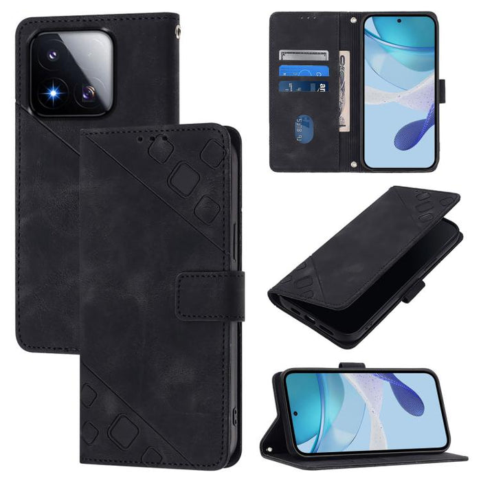 Funda para teléfono de piel con relieve y tacto agradable al tacto, For Xiaomi Poco M7 4G 169mm, For Xiaomi 15T Pro 5G, For Xiaomi 15T 5G, For Xiaomi Civi 5 Pro 5G, For Xiaomi 15S Pro 5G, For Xiaomi Poco M7 5G / C75 4G, For Xiaomi Poco X7 5G           ...