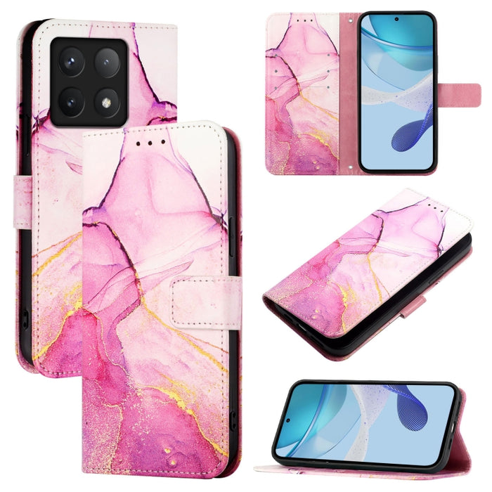 PT003 Funda de cuero con tapa para teléfono con diseño de mármol, For Xiaomi Poco M7 4G 169mm, For Xiaomi 15T Pro, For Xiaomi 15T, For Xiaomi Civi 5 Pro, For Xiaomi 15S Pro, For Xiaomi Poco M7 5G / C75 4G, For Xiaomi Poco X7 5G, For Xiaomi 15 Ultra    ...