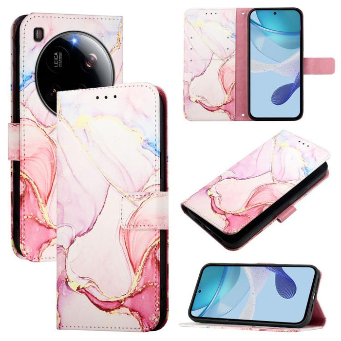 PT003 Funda de cuero con tapa para teléfono con diseño de mármol, For Xiaomi Poco M7 4G 169mm, For Xiaomi 15T Pro, For Xiaomi 15T, For Xiaomi Civi 5 Pro, For Xiaomi 15S Pro, For Xiaomi Poco M7 5G / C75 4G, For Xiaomi Poco X7 5G, For Xiaomi 15 Ultra    ...