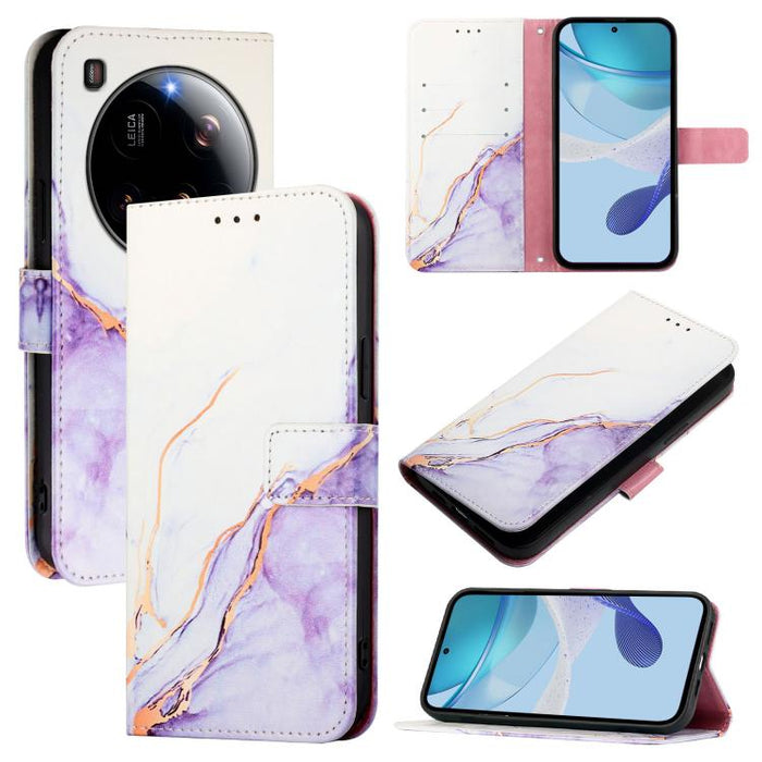 PT003 Funda de cuero con tapa para teléfono con diseño de mármol, For Xiaomi Poco M7 4G 169mm, For Xiaomi 15T Pro, For Xiaomi 15T, For Xiaomi Civi 5 Pro, For Xiaomi 15S Pro, For Xiaomi Poco M7 5G / C75 4G, For Xiaomi Poco X7 5G, For Xiaomi 15 Ultra    ...