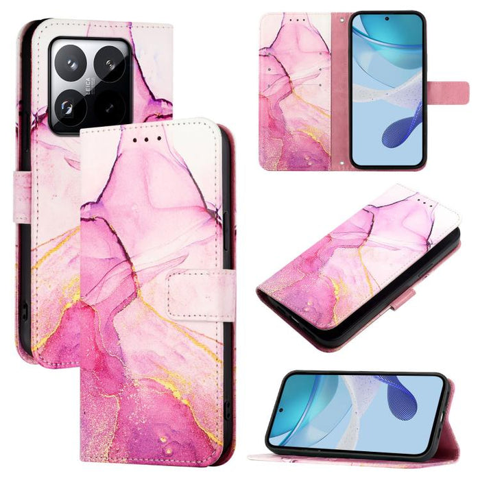 PT003 Funda de cuero con tapa para teléfono con diseño de mármol, For Xiaomi Poco M7 4G 169mm, For Xiaomi 15T Pro, For Xiaomi 15T, For Xiaomi Civi 5 Pro, For Xiaomi 15S Pro, For Xiaomi Poco M7 5G / C75 4G, For Xiaomi Poco X7 5G, For Xiaomi 15 Ultra    ...