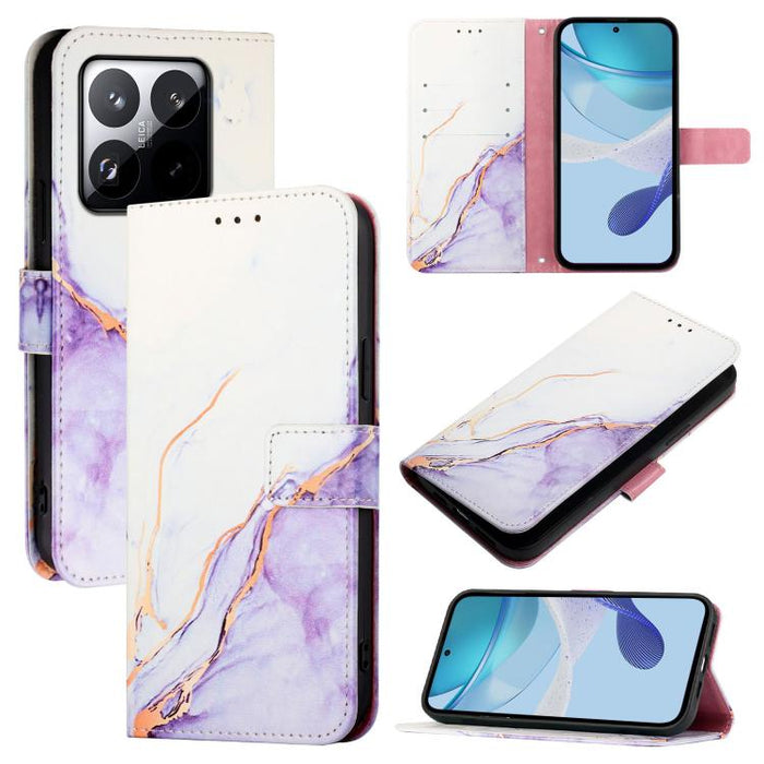 PT003 Funda de cuero con tapa para teléfono con diseño de mármol, For Xiaomi Poco M7 4G 169mm, For Xiaomi 15T Pro, For Xiaomi 15T, For Xiaomi Civi 5 Pro, For Xiaomi 15S Pro, For Xiaomi Poco M7 5G / C75 4G, For Xiaomi Poco X7 5G, For Xiaomi 15 Ultra    ...