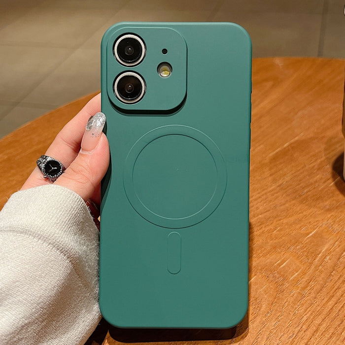 Funda magnética para teléfono MagSafe de silicona líquida de color sólido, For iPhone 11, For iPhone 11 Pro