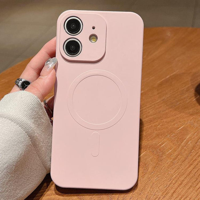 Funda magnética para teléfono MagSafe de silicona líquida de color sólido, For iPhone 11, For iPhone 11 Pro
