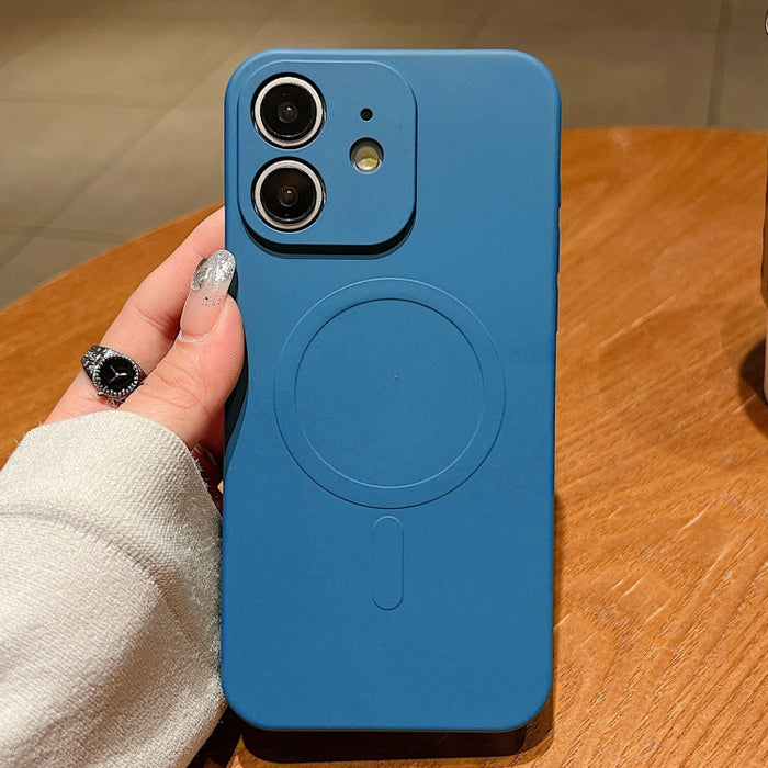 Funda magnética para teléfono MagSafe de silicona líquida de color sólido, For iPhone 11, For iPhone 11 Pro