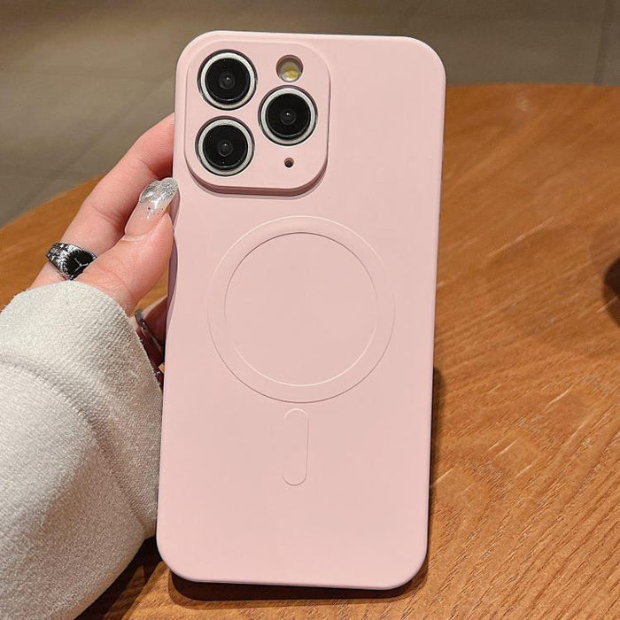 Funda magnética para teléfono MagSafe de silicona líquida de color sólido, For iPhone 11, For iPhone 11 Pro
