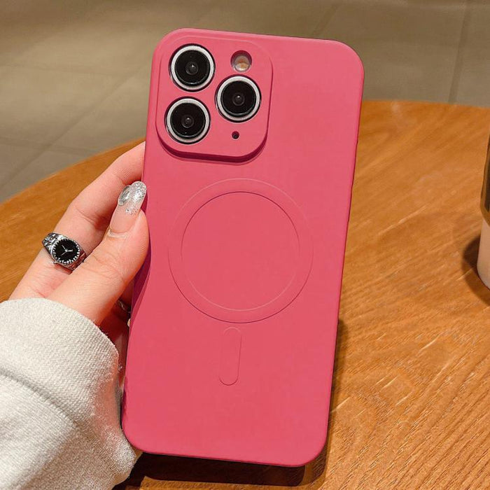 Funda magnética para teléfono MagSafe de silicona líquida de color sólido, For iPhone 11, For iPhone 11 Pro
