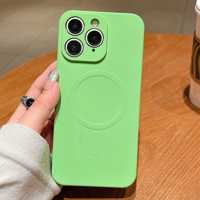 Funda magnética para teléfono MagSafe de silicona líquida de color sólido, For iPhone 11, For iPhone 11 Pro