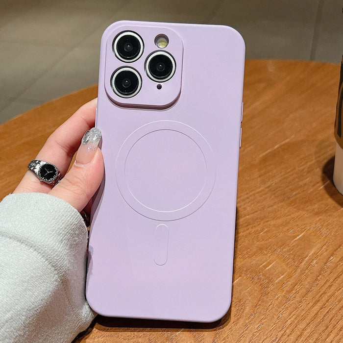 Funda magnética para teléfono MagSafe de silicona líquida de color sólido, For iPhone 11, For iPhone 11 Pro