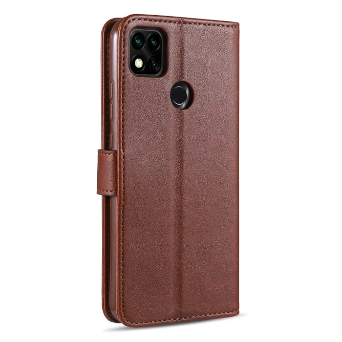 AZNS Estuche de cuero con tapa horizontal con textura de piel de oveja con soporte y ranuras para tarjetas y billetera, For Xiaomi Redmi 9C