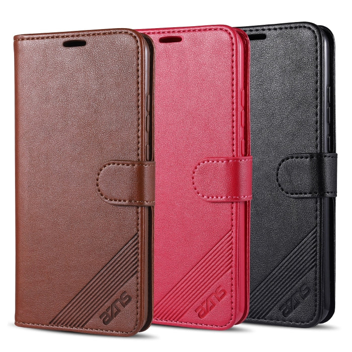 AZNS Estuche de cuero con tapa horizontal con textura de piel de oveja con soporte y ranuras para tarjetas y billetera, For Xiaomi Redmi 9C
