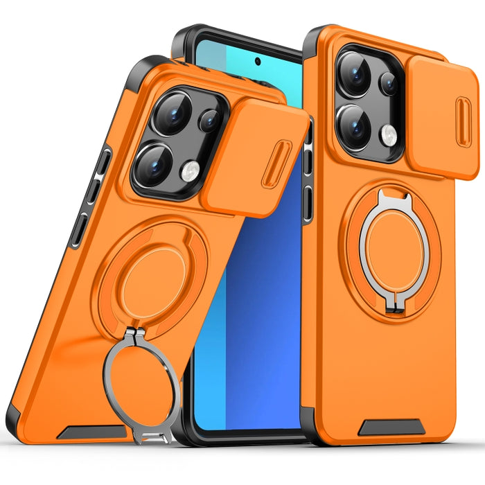 Estuche para teléfono con soporte de anillo deslizante Camshield, For Redmi Turbo 5 Max / Poco X8 Pro Max, For Redmi Turbo 5 / Poco X8 Pro 5G, For Redmi Turbo 4 Pro / Poco F7, For Redmi Note 14 4G 164.84mm, For Redmi Note 14 Pro 5G / 4G                ...