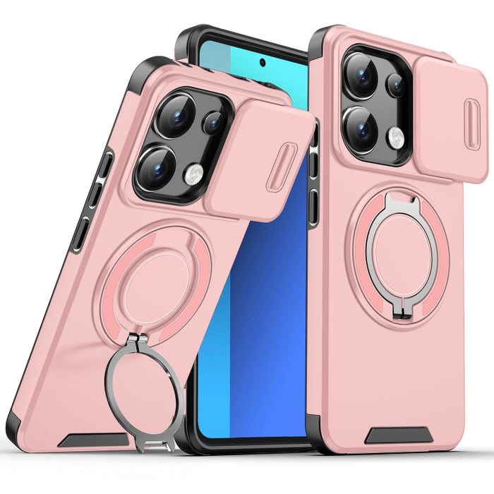 Estuche para teléfono con soporte de anillo deslizante Camshield, For Redmi Turbo 5 Max / Poco X8 Pro Max, For Redmi Turbo 5 / Poco X8 Pro 5G, For Redmi Turbo 4 Pro / Poco F7, For Redmi Note 14 4G 164.84mm, For Redmi Note 14 Pro 5G / 4G                ...