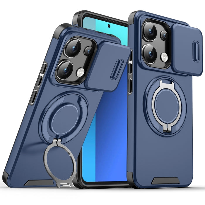 Estuche para teléfono con soporte de anillo deslizante Camshield, For Redmi Turbo 5 Max / Poco X8 Pro Max, For Redmi Turbo 5 / Poco X8 Pro 5G, For Redmi Turbo 4 Pro / Poco F7, For Redmi Note 14 4G 164.84mm, For Redmi Note 14 Pro 5G / 4G                ...