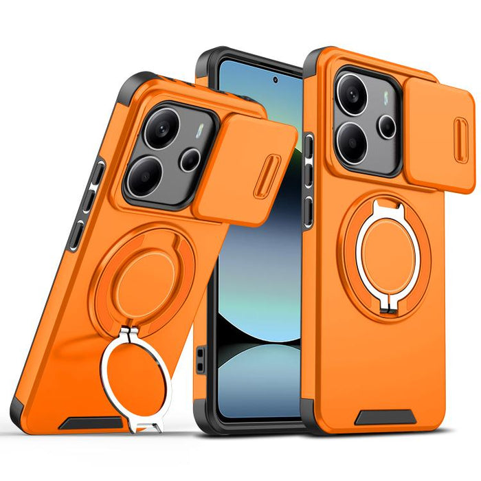 Estuche para teléfono con soporte de anillo deslizante Camshield, For Redmi Turbo 5 Max / Poco X8 Pro Max, For Redmi Turbo 5 / Poco X8 Pro 5G, For Redmi Turbo 4 Pro / Poco F7, For Redmi Note 14 4G 164.84mm, For Redmi Note 14 Pro 5G / 4G                ...