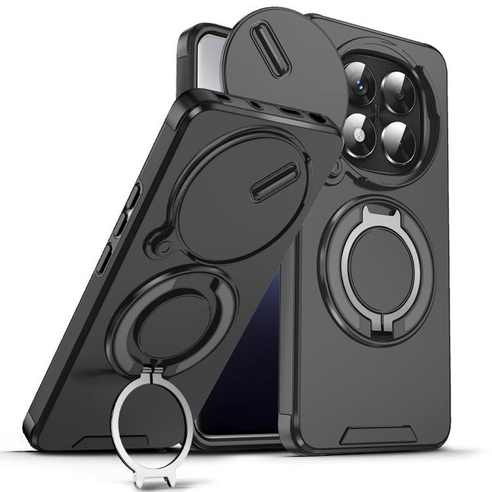 Estuche para teléfono con soporte de anillo deslizante Camshield, For Redmi Turbo 5 Max / Poco X8 Pro Max, For Redmi Turbo 5 / Poco X8 Pro 5G, For Redmi Turbo 4 Pro / Poco F7, For Redmi Note 14 4G 164.84mm, For Redmi Note 14 Pro 5G / 4G                ...