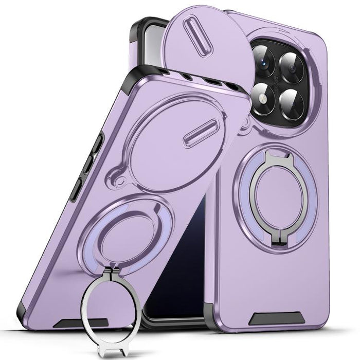 Estuche para teléfono con soporte de anillo deslizante Camshield, For Redmi Turbo 5 Max / Poco X8 Pro Max, For Redmi Turbo 5 / Poco X8 Pro 5G, For Redmi Turbo 4 Pro / Poco F7, For Redmi Note 14 4G 164.84mm, For Redmi Note 14 Pro 5G / 4G                ...