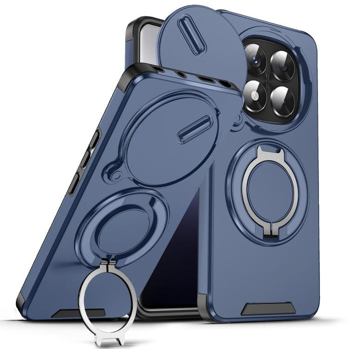 Estuche para teléfono con soporte de anillo deslizante Camshield, For Redmi Turbo 5 Max / Poco X8 Pro Max, For Redmi Turbo 5 / Poco X8 Pro 5G, For Redmi Turbo 4 Pro / Poco F7, For Redmi Note 14 4G 164.84mm, For Redmi Note 14 Pro 5G / 4G                ...
