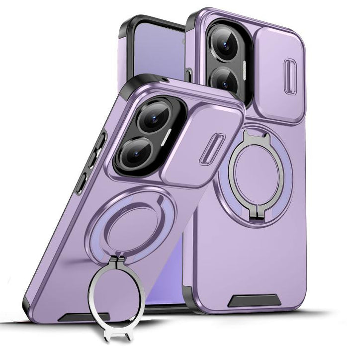 Estuche para teléfono con soporte de anillo deslizante Camshield, For Redmi Turbo 5 Max / Poco X8 Pro Max, For Redmi Turbo 5 / Poco X8 Pro 5G, For Redmi Turbo 4 Pro / Poco F7, For Redmi Note 14 4G 164.84mm, For Redmi Note 14 Pro 5G / 4G                ...