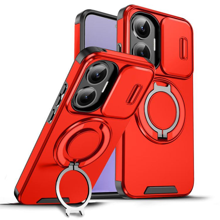 Estuche para teléfono con soporte de anillo deslizante Camshield, For Redmi Turbo 5 Max / Poco X8 Pro Max, For Redmi Turbo 5 / Poco X8 Pro 5G, For Redmi Turbo 4 Pro / Poco F7, For Redmi Note 14 4G 164.84mm, For Redmi Note 14 Pro 5G / 4G                ...