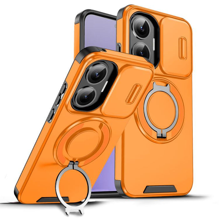 Estuche para teléfono con soporte de anillo deslizante Camshield, For Redmi Turbo 5 Max / Poco X8 Pro Max, For Redmi Turbo 5 / Poco X8 Pro 5G, For Redmi Turbo 4 Pro / Poco F7, For Redmi Note 14 4G 164.84mm, For Redmi Note 14 Pro 5G / 4G                ...