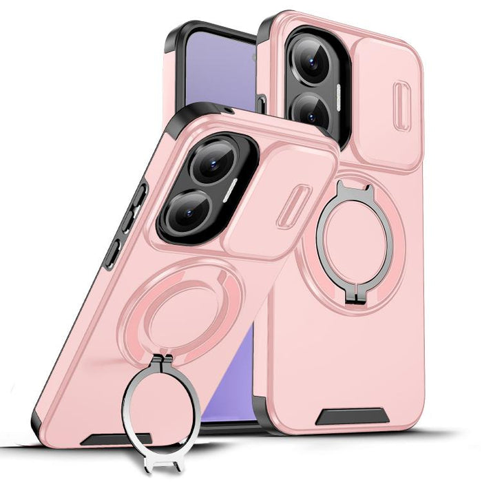 Estuche para teléfono con soporte de anillo deslizante Camshield, For Redmi Turbo 5 Max / Poco X8 Pro Max, For Redmi Turbo 5 / Poco X8 Pro 5G, For Redmi Turbo 4 Pro / Poco F7, For Redmi Note 14 4G 164.84mm, For Redmi Note 14 Pro 5G / 4G                ...