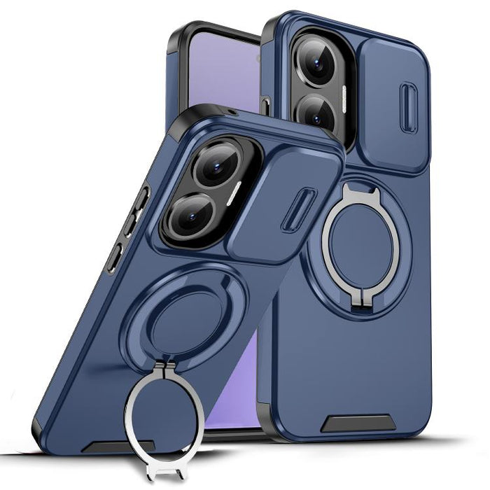 Estuche para teléfono con soporte de anillo deslizante Camshield, For Redmi Turbo 5 Max / Poco X8 Pro Max, For Redmi Turbo 5 / Poco X8 Pro 5G, For Redmi Turbo 4 Pro / Poco F7, For Redmi Note 14 4G 164.84mm, For Redmi Note 14 Pro 5G / 4G                ...