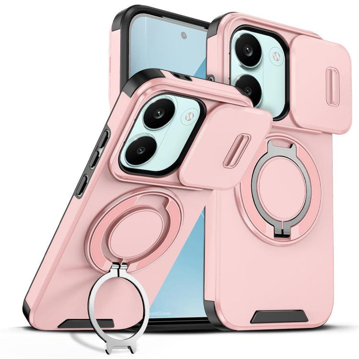 Estuche para teléfono con soporte de anillo deslizante Camshield, For Redmi Turbo 5 Max / Poco X8 Pro Max, For Redmi Turbo 5 / Poco X8 Pro 5G, For Redmi Turbo 4 Pro / Poco F7, For Redmi Note 14 4G 164.84mm, For Redmi Note 14 Pro 5G / 4G                ...