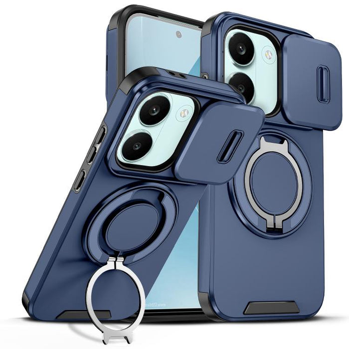 Estuche para teléfono con soporte de anillo deslizante Camshield, For Redmi Turbo 5 Max / Poco X8 Pro Max, For Redmi Turbo 5 / Poco X8 Pro 5G, For Redmi Turbo 4 Pro / Poco F7, For Redmi Note 14 4G 164.84mm, For Redmi Note 14 Pro 5G / 4G                ...