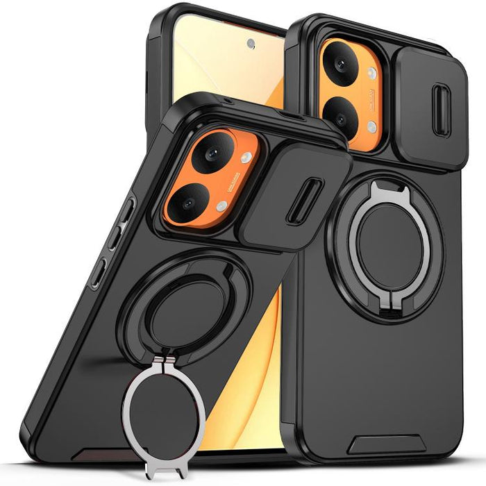 Estuche para teléfono con soporte de anillo deslizante Camshield, For Redmi Turbo 5 Max / Poco X8 Pro Max, For Redmi Turbo 5 / Poco X8 Pro 5G, For Redmi Turbo 4 Pro / Poco F7, For Redmi Note 14 4G 164.84mm, For Redmi Note 14 Pro 5G / 4G                ...