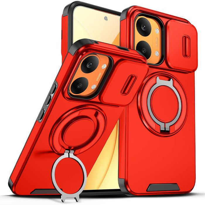 Estuche para teléfono con soporte de anillo deslizante Camshield, For Redmi Turbo 5 Max / Poco X8 Pro Max, For Redmi Turbo 5 / Poco X8 Pro 5G, For Redmi Turbo 4 Pro / Poco F7, For Redmi Note 14 4G 164.84mm, For Redmi Note 14 Pro 5G / 4G                ...