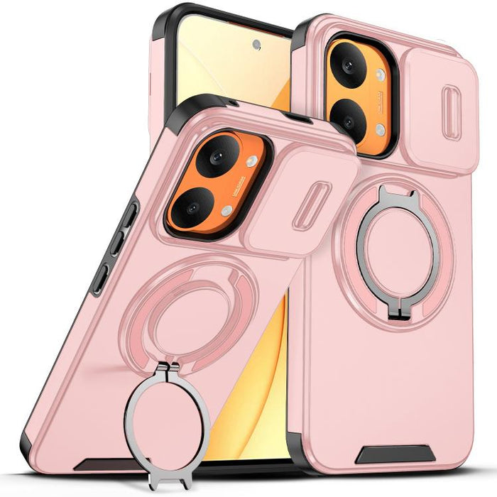 Estuche para teléfono con soporte de anillo deslizante Camshield, For Redmi Turbo 5 Max / Poco X8 Pro Max, For Redmi Turbo 5 / Poco X8 Pro 5G, For Redmi Turbo 4 Pro / Poco F7, For Redmi Note 14 4G 164.84mm, For Redmi Note 14 Pro 5G / 4G                ...